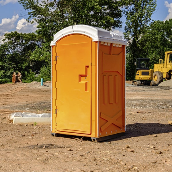 how often are the porta potties cleaned and serviced during a rental period in Accoville WV